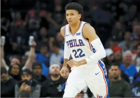  ?? MATT ROURKE — THE ASSOCIATED PRESS ?? 76ers’ Matisse Thybulle in action during a preseason game against the Detroit Pistons Tuesday.