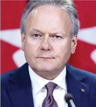  ?? JUSTIN TANG/BLOOMBERG FILES ?? Bank of Canada governor Stephen Poloz will feel less pressure to cut rates to offset the blows of weak oil prices. given the consolidat­ion in the sector since 2014, says Kevin Carmichael.