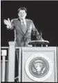  ?? FREDERIC J. BROWN/GETTY-AFP ?? President Ronald Reagan has been recreated via hologram at his namesake library.