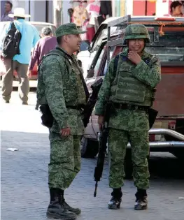  ?? AGENCIA ENFOQUE ?? El Ejército se ha instalado en municipios.