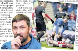  ??  ?? Martin Canning was furious with Garner, far right