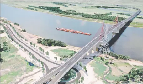  ??  ?? El puente que unirá Asunción con Chaco’i es una de las obras relevantes que desea encarar el MOPC.