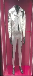  ?? AMANDA LOUDIN/ THE WASHINGTON POST ?? One of Freddie Mercury’s performanc­e outfits is on display at Mountain Studios in Montreux.