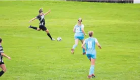  ?? ?? Action from Te Puke Utd’s women’s 5-1 win over Tauranga City Wolves.