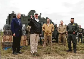  ?? Evan Vucci / Associated Press file photo ?? President Donald Trump visited McAllen near the U.S. border with Mexico in 2019, accompanie­d by Sens. John Cornyn and Ted Cruz.