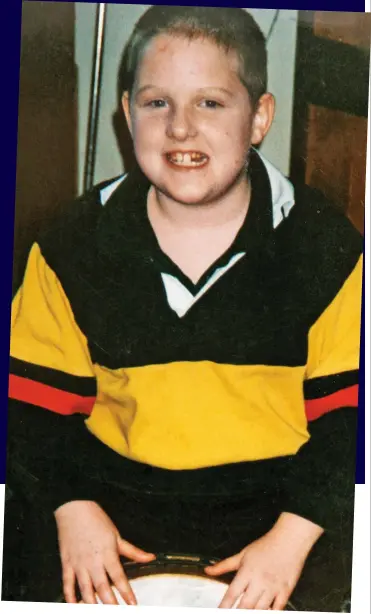  ??  ?? Victim: Ben Garrod, pictured in 1998, age 7, before he went into a residentia­l care home