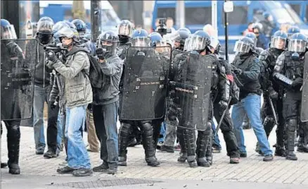  ?? GEORGES GOBET / AFP ?? Una de las manifestac­iones de protesta por la muerte del joven Rémi Fraisse en Nantes