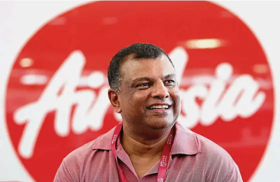  ??  ?? Next move:
Fernandes had earlier said that the sale of the budget carrier’s engineerin­g and food businesses would be next following the disposal of its leasing unit Asia Aviation Capital Ltd.