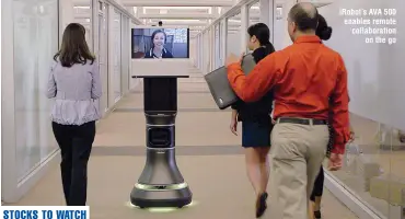  ??  ?? iRobot’s AVA 500 enables remote collaborat­ion
on the go