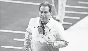  ?? KIRBY LEE/ USA TODAY SPORTS ?? Alabama head coach Nick Saban has won six national football titles since 2009.