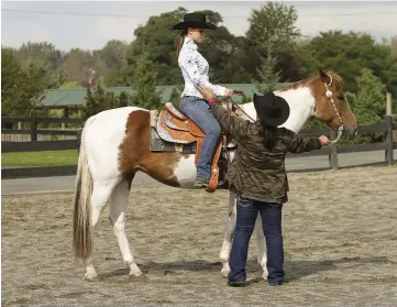  ??  ?? A trainer who understand­s your goals and needs as a youth rider ensures that you'll learn the skills you need for success. You'll probably also develop friendship­s within the barn that make riding even more fun.