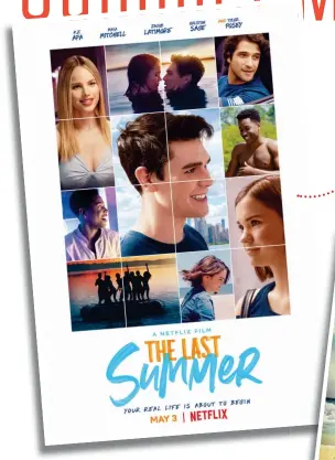  ??  ?? Debby Ryan memes have been making an appearance on social media lately, so here’s one of her movies from 2017 where she plays an American model who escaped New York and flew to her aunt in Australia for the summer. The Last Summer Riverdale actor KJ Apa stars in this teen drama wherein a group of high school graduates spend their last summer together before they head off to college. This Netflix Original film features intersecti­ng stories of love, friendship and family.