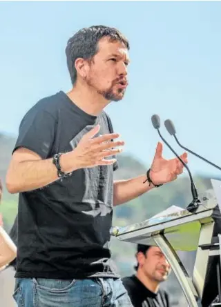  ?? // EFE ?? Pablo Iglesias, exvicepres­idente del Gobierno, ayer en Bilbao