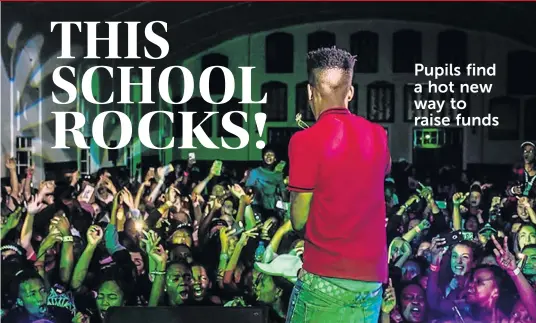  ?? Picture: U-PARTY ?? AM I EVER GONNA QUIT: Rappers such as Nasty C, above, are all the rage at the outsourced school-hall socials that help to fill fundraisin­g coffers
