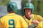  ?? JOHN BLAINE — FOR THE TRENTONIAN ?? Heath Fillmyer, right, will be part of the first Mercer CC Hall of Fame Class. Fillmyer was selected by the Oakland A’s in the fifth round of the 2014 MLB Draft. He has appeared in 29 big league games for the Kansas City Royals over the last two seasons.