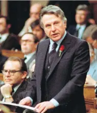  ?? FRED CHARTRAND / THE CANADIAN PRESS FILES ?? Finance Minister Allan MacEachen in the House of Commons on budget night in 1981.