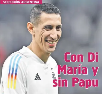  ?? ?? Ángel Di María vuelve a practicar con normalidad y está disponible para la final contra Francia.