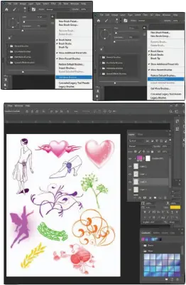  ??  ?? How to add brushes to Photoshop.