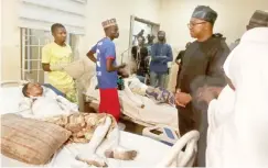  ?? Photo: Salim Umar Ibrahim ?? Peter Obi during his visit to victims of Kano mosque arson in Kano yesterday