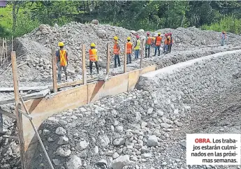  ??  ?? OBRA. Los trabajos estarán culminados en las próximas semanas.