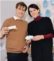  ?? FOTO: HERRMANN ?? Kilian Kada und Jasna Moritz im Büro Kadawittfe­ld in Aachen.