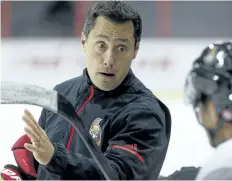  ?? TONY CALDWELL/POSTMEDIA NETWORK ?? Ottawa coach Guy Boucher is heading into his second season behind the Senators’ bench.