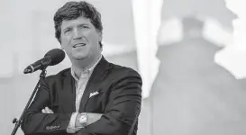  ?? Janos Kummer/TNS file photo ?? Readers defend controvers­ial Fox News commentato­r Tucker Carlson.