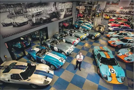  ?? Allen J. Schaben Los Angeles Times ?? LANCE STANDER, CEO of Shelby Legendary Cars, says those are real Shelby cars with official chassis numbers, just like originals.