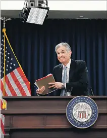  ?? AARON P. BERNSTEIN / REUTERS ?? Dirección. Jerome Powell llegó a la FED a inicios de febrero pasado.