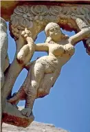  ??  ?? Statue of female figure at Sanchi
The four carved sandstone gateways at Sanchi are among the finest examples of Buddhist anywhere in the world. Situated respective­ly at the north, east,