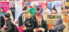  ??  ?? Employers from across the region provide pupils with informatio­n and advice on future career prospects within their organisati­ons.