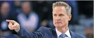  ??  ?? Golden State coach Steve Kerr is not expected to be on the bench for the NBA Finals as he recovers from surgery.