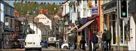  ??  ?? Cardigan: Free parking has brought shoppers back to its high street