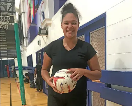  ?? Photo: Anasilini Natoga ?? Fijian Pearls squad member Lydia Panapasa at the FMF gymnasium February 8, 2019.