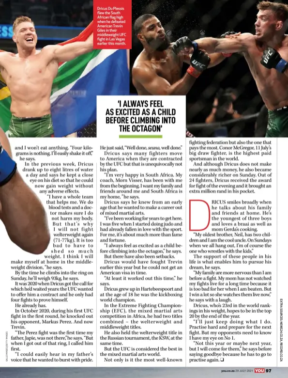 Dricus Du Plessis, SA’s new MMA hero - PressReader