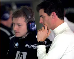  ??  ?? Seidl was Mark Webber’s BMW engineer when both were part of the Williams set-up in 2005