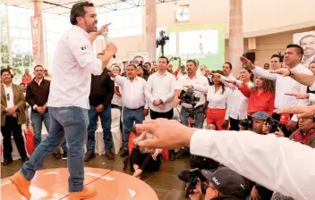  ?? ?? JORGE ÁLVAREZ MÁYNEZ, candidato a la Presidenci­a por MC, ayer en Zacatecas.