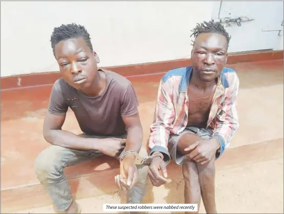  ?? ?? These suspected robbers were nabbed recently