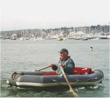  ??  ?? Dennis Skillicorn took up rowing in later life to keep fit, and even rowed around the Isle of Wight in 2001