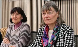  ?? Solaro/AFP/Getty Images ?? Gloria Branciani, left, and Mirjam Kovac reported Rupnik to senior Catholic church officials in the early 1990s but say they were rebuffed and dismissed. Photograph: Andreas