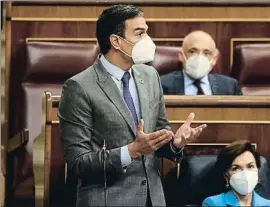  ?? EP ?? El presidente del Gobierno, Pedro Sánchez, ayer en el Congreso