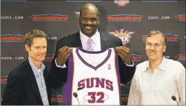  ?? ROSS D. FRANKLIN — ASSOCIATED PRESS ARCHIVES ?? With Steve Kerr as GM and Mike D’Antoni head coach, Phoenix traded Shawn Marion and Marcus Banks for Shaquille O’Neal at the 2007-08 trading deadline.