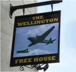  ?? ?? ■ Commemorat­ion comes in many forms and the pub at Feltwell, Norfolk, where 75 Squadron were based has an appropriat­e sign in honour of Sgt Ward VC.