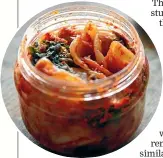  ??  ?? Lactobacil­lus, a good bacteria, is found in kimchi.