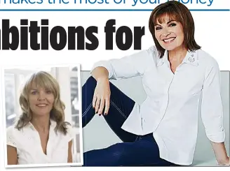  ??  ?? STRATEGY: Angela Spindler is focusing on three NBrown brands and has
drafted in Lorraine Kelly,
far right, to model some clothing lines
