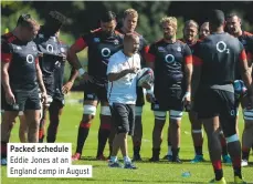  ??  ?? Packed scheduleEd­die Jones at an England camp in August