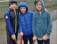  ??  ?? Attending the County U21 hurling championsh­ip final at Austin Stack Park on Saturday were Oisin Heaton,Thomas Breen and Brian Quilter from Crotta,Kilflynn.Photo Moss Joe Browne.