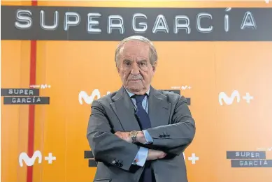  ?? MOVISTAR+ ?? José María García, en la presentaci­ón de la serie documental ‘Supergarcí­a’.