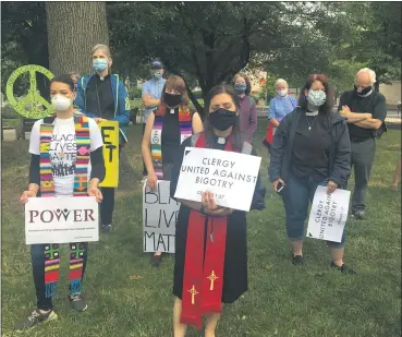  ?? CARL HESSLER JR. — MEDIANEWS GROUP ?? Members of the clergy and a grassroots group of demonstrat­ors marched to Montgomery County Courthouse on June 18 for racial justice and sought the resignatio­n of Commission­er Joseph C. Gale.