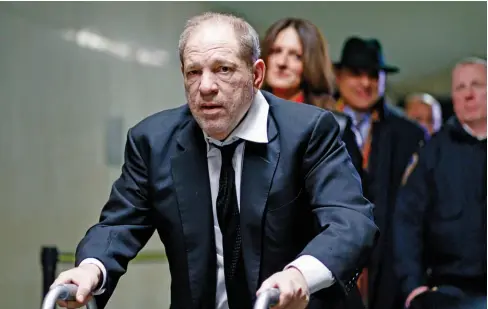  ??  ?? Reckoning Continues Harvey Weinstein leaves court in New York City on Jan. 10 at the end of the fourth day of his rape and sexual assault trial.